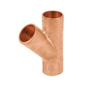 Yee sencilla de cobre 3/4', FOSET CC-802
