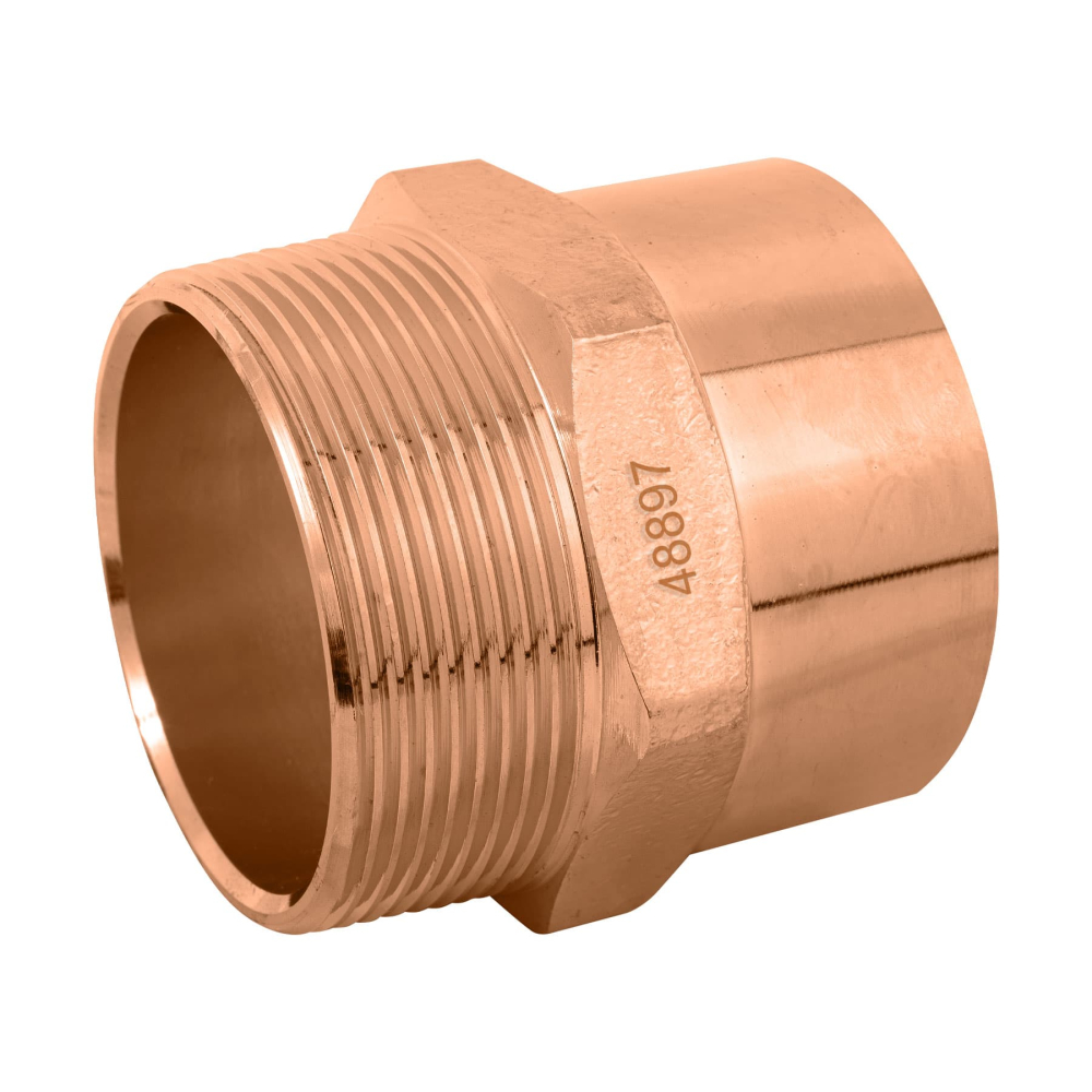 Conector de cobre, rosca exterior 2', FOSET CC-616