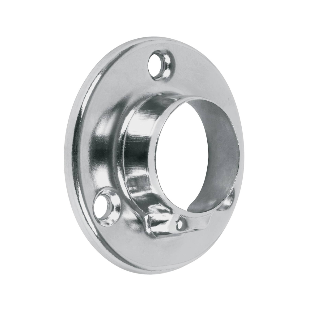 Brida para tubo redondo de clóset, cromo brillante, HERMEX BTR-3