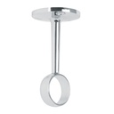 Soporte central para tubo redondo de clóset, cromo brillante STR-3