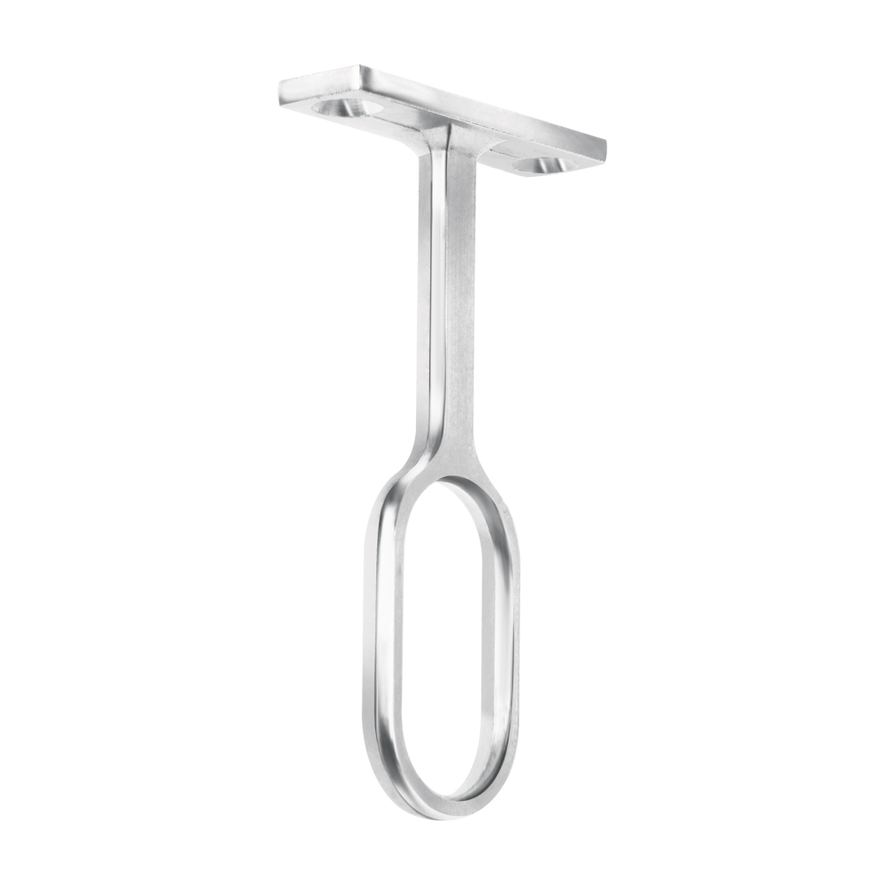 Soporte central para tubo ovalado de clóset, niquelado STO-5