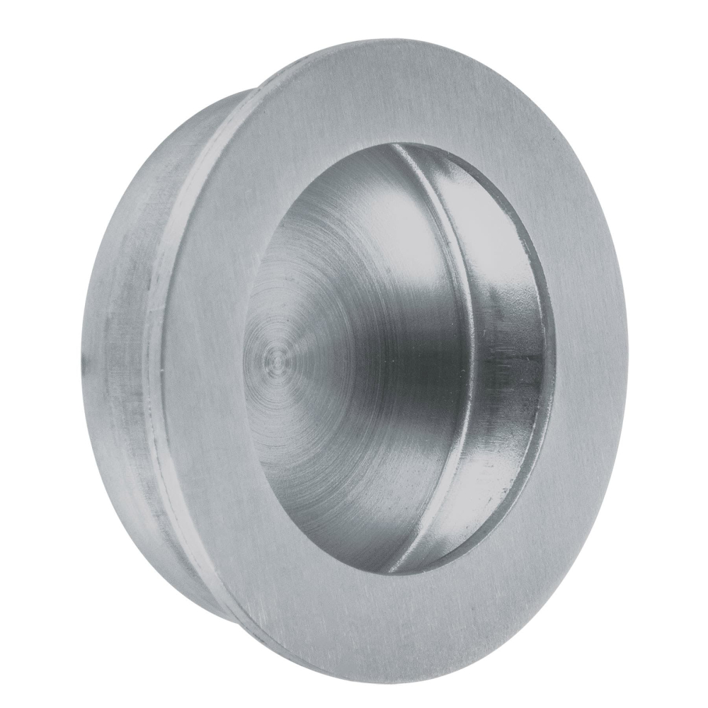 Jaladera de embutir circular No. 4 acabado cromo mate JALED-34