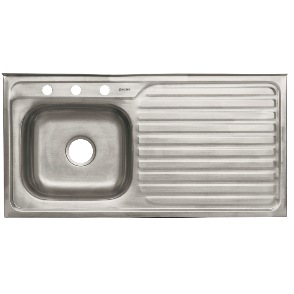 Tarja de sobreponer 100 x 50 cm tina izquierda, FOSET TA-1050I