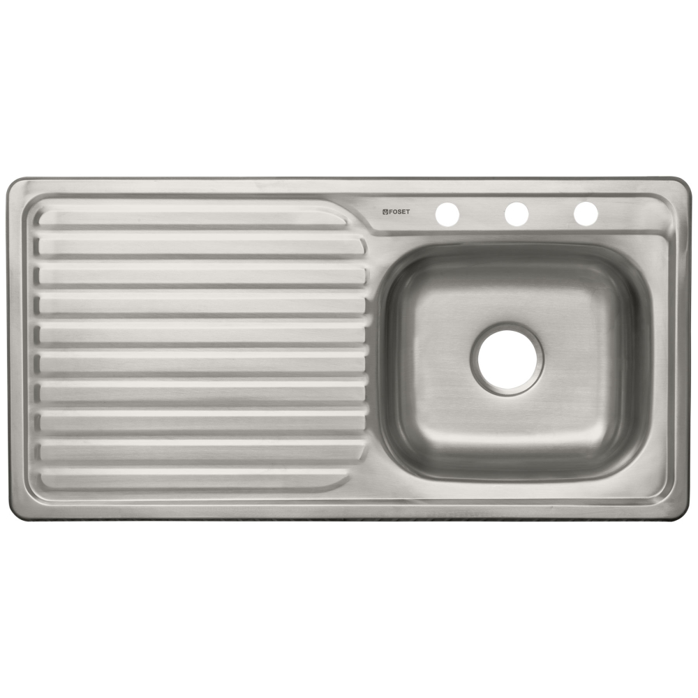 Tarja de empotrar 100 x 51 cm tina derecha, FOSET TA-1051D