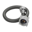 Manguera p/WC, vinilo gris, 1/2'x7/8', 35cm, plástico/latón FWC-P35V