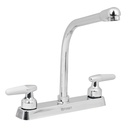 Mezcladora 8' fregadero cromo, cuello cobra, cono, BASIC F-319I