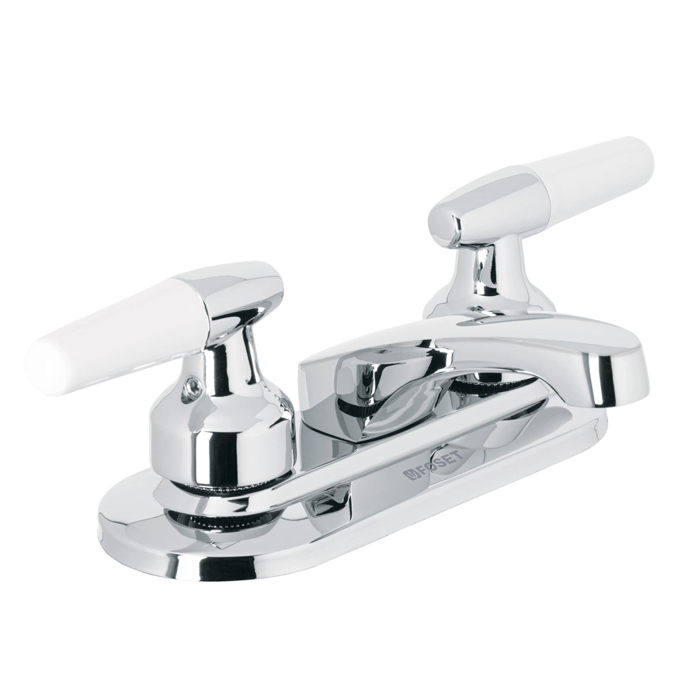 Mezcladora 4' para lavabo, nariz larga, manerales cono M-048I