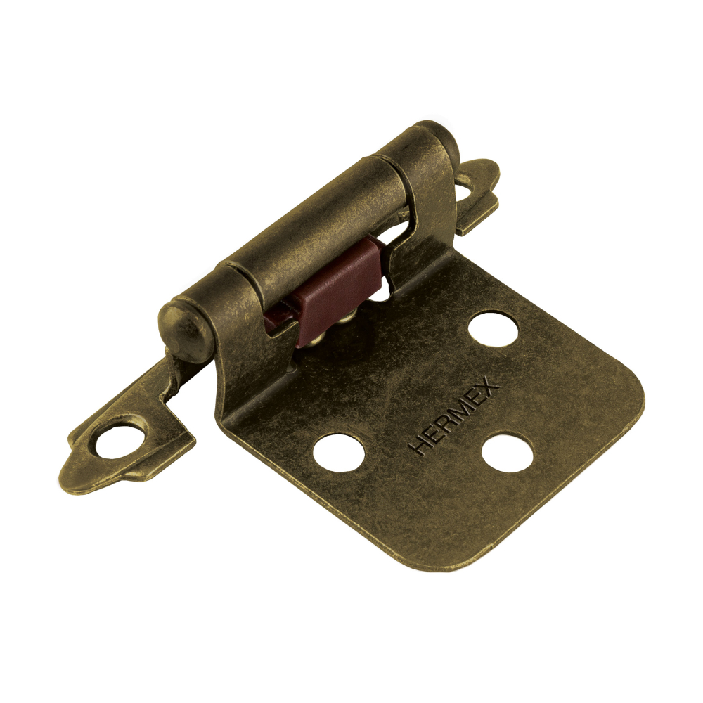 Bolsa con 2 bisagras parche de 7cm, latón antiguo, HERMEX BIPA-72