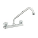 Mezcladora 8' fregadero cromo, cuello largo, acrílico, BASIC F-318A