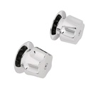 Juego de 2 manerales hex. metálicos para regadera, BASIC MR-100