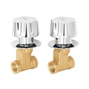 Juego llaves empotrar roscables, maneral metálico, FOSET E-052