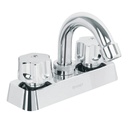 Mezcladora 4' lavabo, ABS, cuello curvo, hexagonal, BASIC MP-050