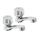 Juego llaves individuales lavabo, ABS, hexagonal, BASIC MP-242