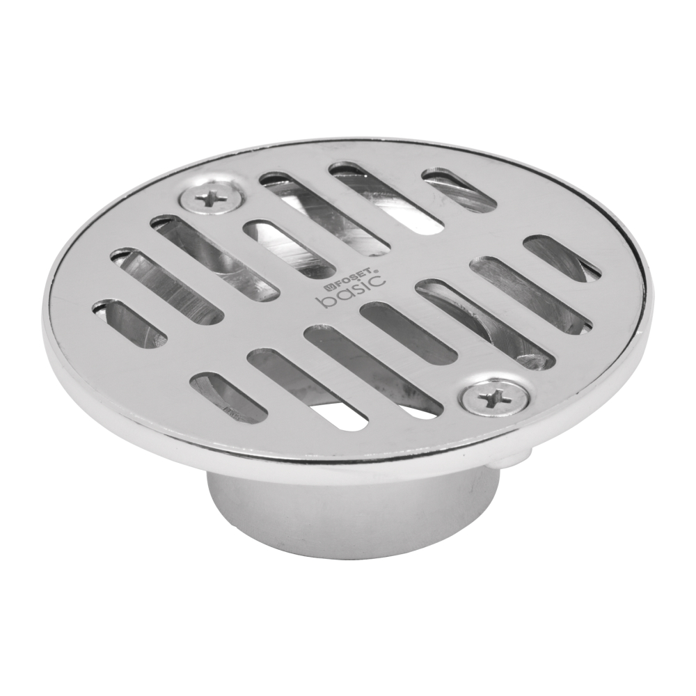 Resumidero 3-1/2' redondo metálico, FOSET RS-602