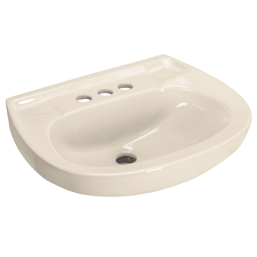 Lavabo de porcelana con rebosadero, marfil, FOSET MUBA-10M