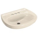 Lavabo de porcelana con rebosadero, marfil, FOSET MUBA-10M