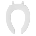 Asiento alargado sin tapa para taza fluxómetro, blanco,FOSET AFWC-45B