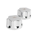 Juego de manerales hex de ABS p/lav-fregadero, cromo, BASIC MMP-100