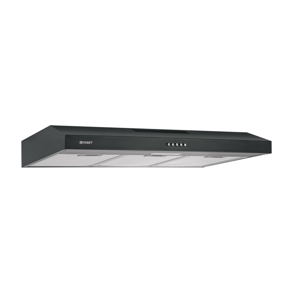 Campana extractora 80 cm, empotrable, negra, FOSET CAME-80M