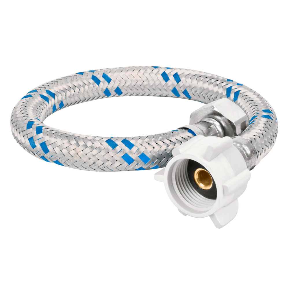 Manguera p/WC, aluminio, 1/2' x 7/8', 35 cm, plástico/latón FWC-P35