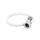 Manguera p/WC vinilo blanco 1/2'x7/8', 50cm, plástico/latón FWC-P50B