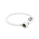 Manguera p/WC vinilo blanco 1/2'x7/8', 60cm, plástico/latón FWC-P60B