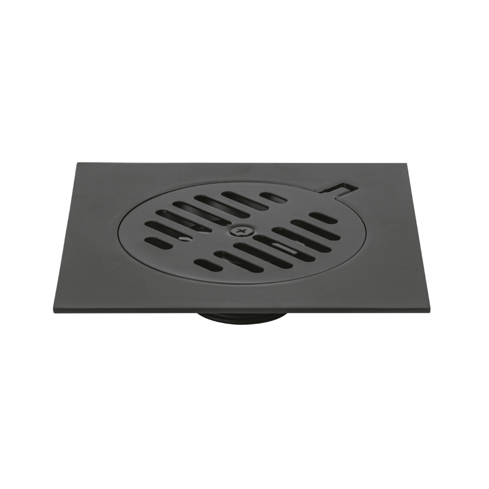 Resumidero cuadrado 6'x6', metálico, negro, FOSET BASIC RS-603M