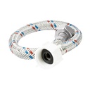 Manguera p/WC, aluminio, 1/2'x7/8', 35cm, plást/metal, BASIC FWC-P35P