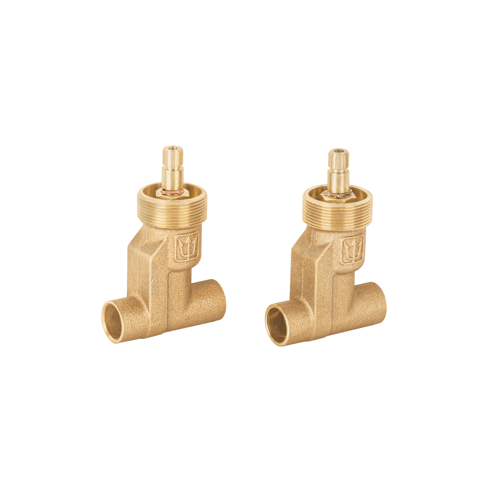 Juego llaves empotrar soldables,1/4 vuelta,sin maneral FOSET E-652SCE