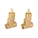 Juego llaves empotrar roscables, 1/4 vuelta, s/maneral FOSET E-052SCE