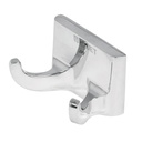 Gancho doble para toallas, metálico, cromo, BASIC A-906