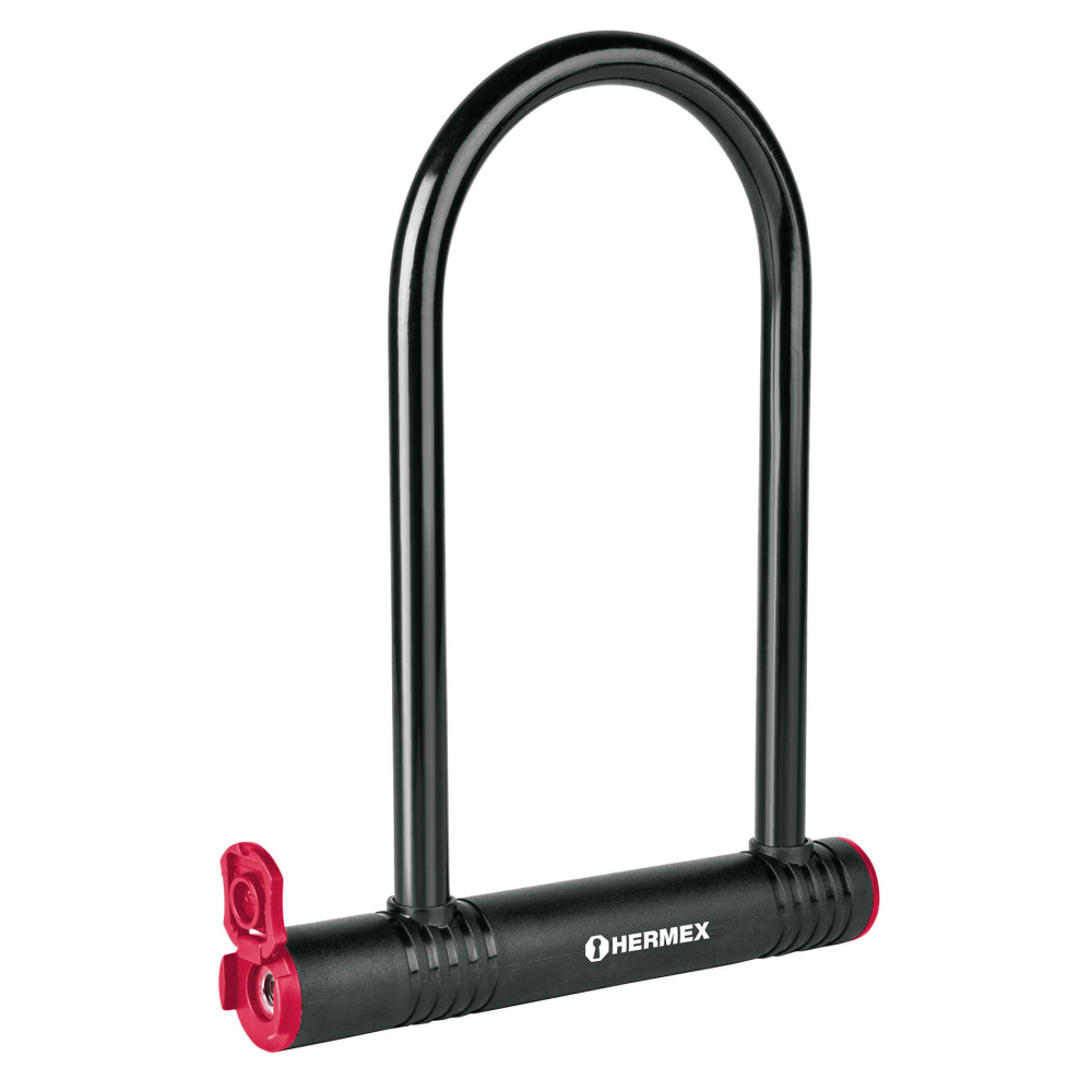 Candado rígido tipo 'U' de 20 cm, llave de disco, HERMEX CB-24