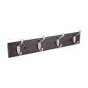 Perchero para pared con 4 ganchos, 10 cm, satinados, HERMEX PEPU-44