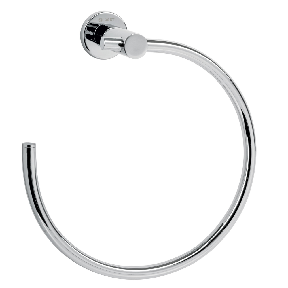 Toallero metálico de argolla acabado cromo, FOSET ELEMENT ELA-77