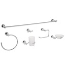 Juego de 6 accesorios para baño acabado cromo, FOSET ELEMENT ELA-7000
