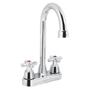 Mezcladora lavabo 4' cromo, tipo bar, cruceta, AQUA AQM-61