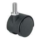 Rodaja tipo yoyo de 40 mm con espiga roscada, FIERO ROY-40ER