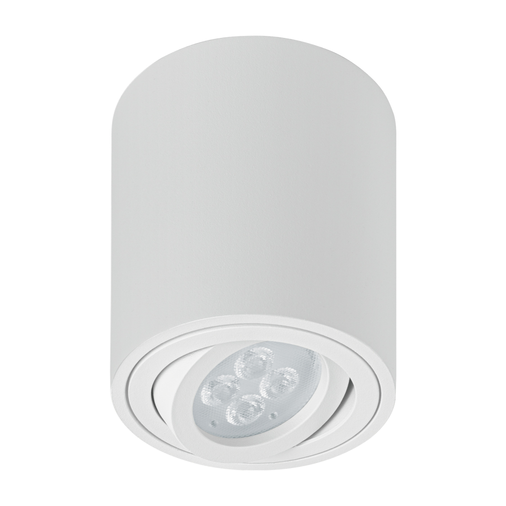 Luminario de sobreponer con spot dirigible, redondo, blanco SOB-402S