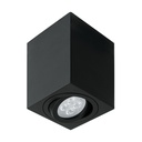 Luminario de sobreponer c/spot dirigible, cuadrado, negro SOB-403S