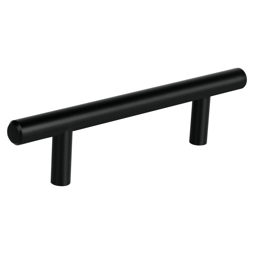 Jaladera de acero, 96mm, línea Cilindro, negro, HERMEX JAL-0361