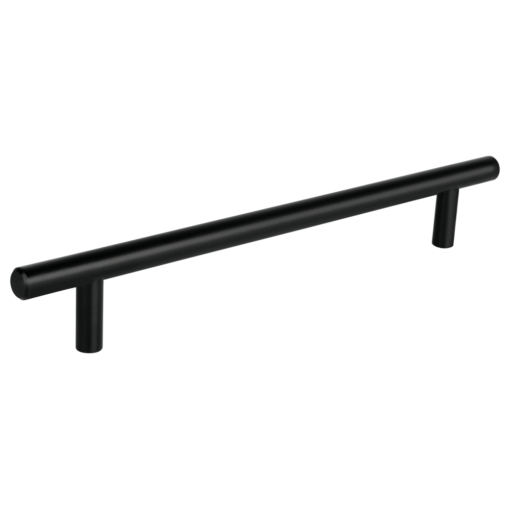 Jaladera de acero, 192mm, línea Cilindro, negro, HERMEX JAL-0364
