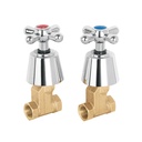 Juego llaves empotrar roscables, cruceta, AQUA AQE-061