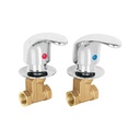 Juego llaves empotrar roscables, palanca, AQUA AQE-062