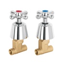 Juego llaves empotrar soldables, cruceta, AQUA AQE-661