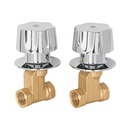 Juego llaves empotrar roscables, maneral metálico, BASIC E-052B