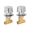 Juego llaves empotrar soldables, maneral metálico, BASIC E-652B