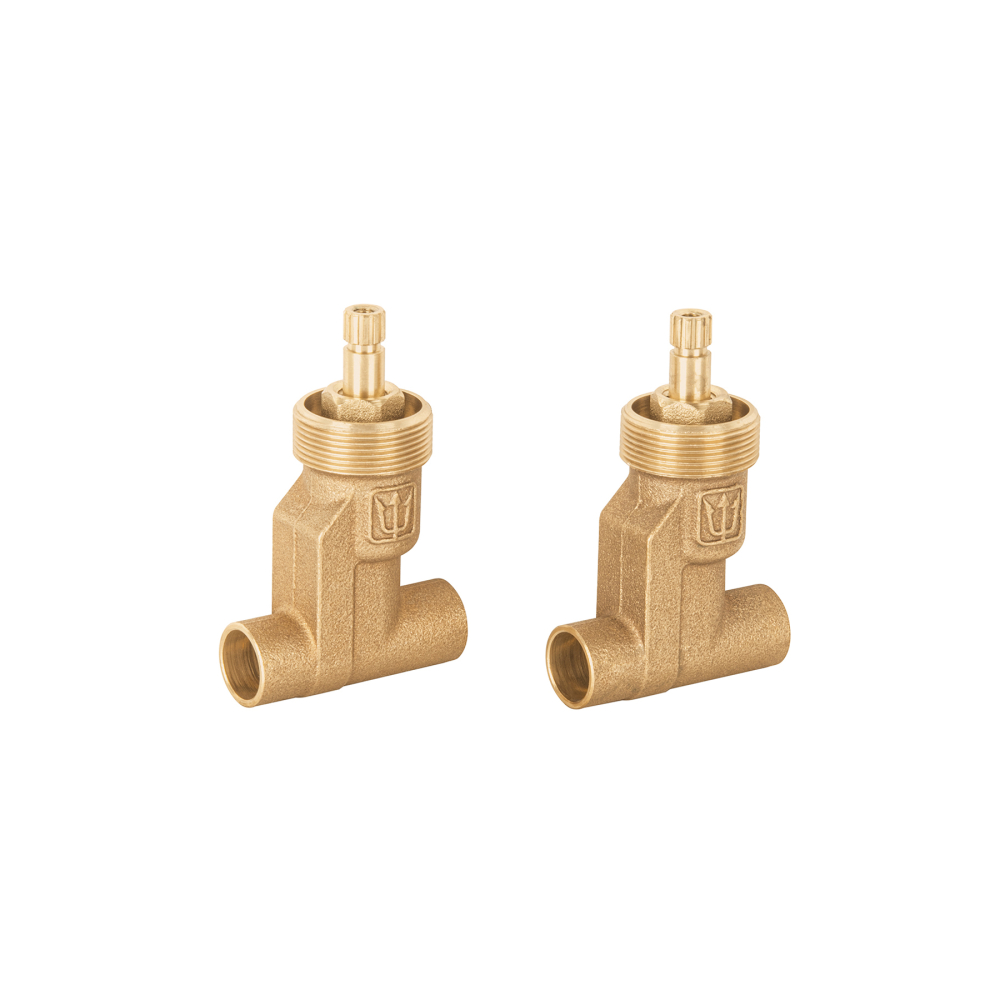 Juego llaves empotrar soldables,compresión,sin maneral BASIC E-652SB