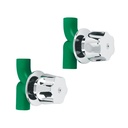 Juego de 2 llaves de empotrar PPR 1/2' con manerales, FOSET CV-052