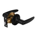 Cerradura de manija 'Turín' p/baño, negro, cilindro latón CEMA-6B