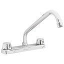 Mezcladora 8' fregadero cromo, cuello largo,compresión,BASIC F-318-C